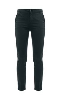 Укороченные брюки чиносы черного цвета United Colors of Benetton