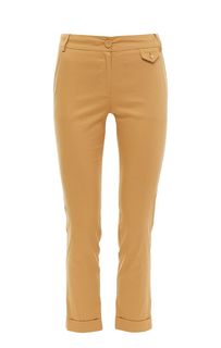 Укороченные брюки чиносы коричневого цвета Patrizia Pepe