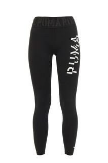 Черные спортивные леггинсы с декоративным принтом Puma