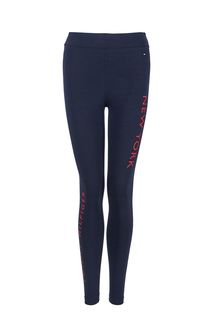 Леггинсы из хлопка с логотипом бренда Tommy Hilfiger