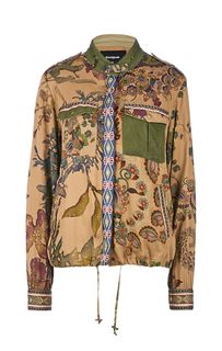 Легкая куртка с цветочным принтом и яркими нашивками Desigual