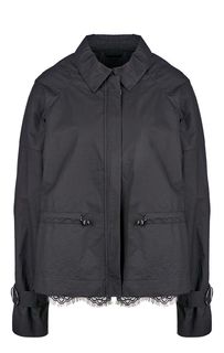 Черная ветровка с кружевной вставкой Guess