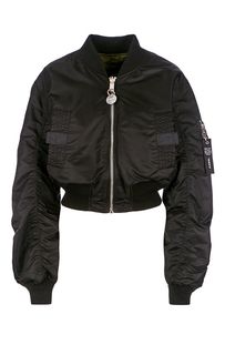 Двусторонняя куртка-бомбер черного цвета с карманами Diesel