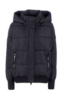 Короткая черная куртка со съемным капюшоном Armani Exchange