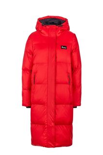 Удлиненная красная куртка с капюшоном Penfield