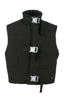 Утепленный черный жилет Ymkashix
