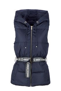Утепленный пуховый жилет с поясом Armani Exchange