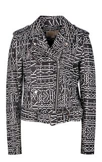 Кожаная куртка косуха с карманами Michael Michael Kors