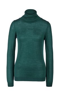 Шерстяная водолазка зеленого цвета Vera Moni