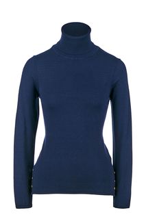 Синяя водолазка из вискозы United Colors of Benetton