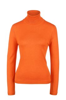 Оранжевая водолазка из вискозы United Colors of Benetton