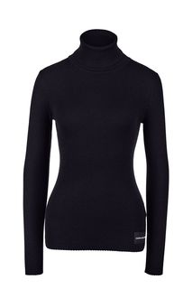 Водолазка черного цвета с добавлением шерсти Calvin Klein Jeans