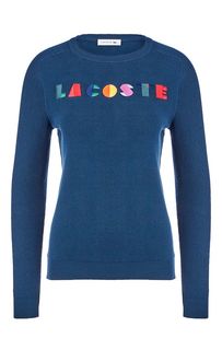 Джемпер из хлопка с вышитым логотипом бренда Lacoste
