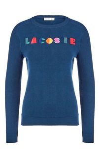 Джемпер из хлопка с вышитым логотипом бренда Lacoste