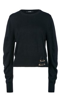 Однотонный джемпер с металлическим декором Guess