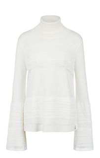 Белый джемпер с расклешенными рукавами Patrizia Pepe