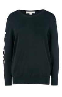 Черный джемпер из вискозы с круглым вырезом Michael Michael Kors