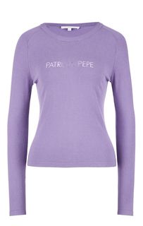 Сиреневый джемпер с длинными рукавами Patrizia Pepe