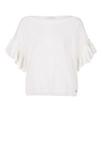 Белый хлопковый джемпер оверсайз Patrizia Pepe