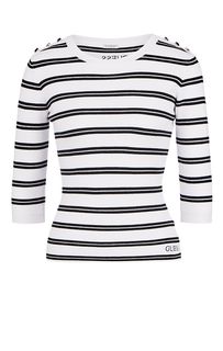 Джемпер в полоску с рукавами три четверти Guess