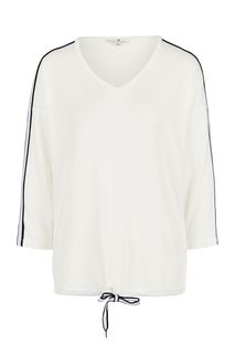 Белый джемпер свободного кроя Tom Tailor