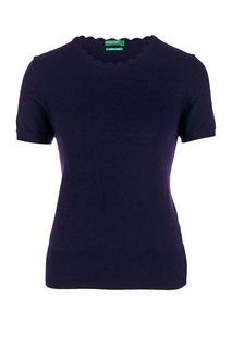 Шерстяной джемпер с короткими рукавами United Colors of Benetton