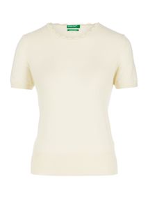 Шерстяной джемпер с короткими рукавами United Colors of Benetton
