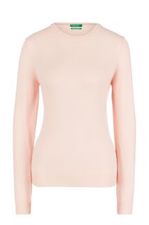 Шерстяной джемпер розового цвета United Colors of Benetton
