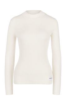 Трикотажный джемпер молочного цвета Calvin Klein Jeans