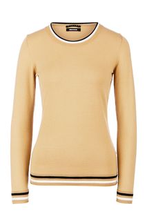 Бежевый джемпер из вискозы Sisley