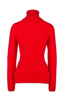 Красная водолазка из вискозы United Colors of Benetton