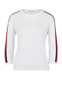 Белый хлопковый джемпер с рукавами три четверти Tommy Hilfiger