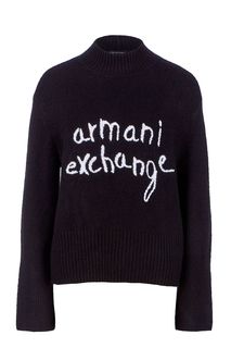 Укороченный джемпер с вышивкой Armani Exchange