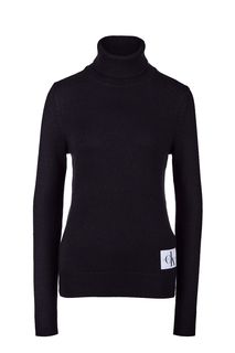 Джемпер черного цвета с высоким воротом Calvin Klein Jeans