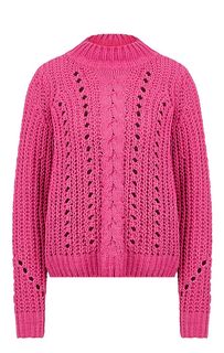 Свитер цвета фуксии с косами Vero Moda