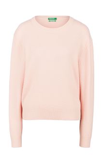 Розовый шерстяной свитер United Colors of Benetton