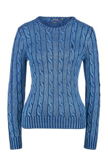 Синий хлопковый свитер Polo Ralph Lauren