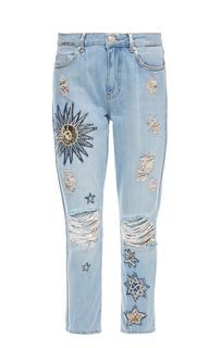 Рваные джинсы с декоративной отделкой Mom Jessica Silvian Heach