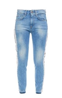 Синие укороченные джинсы с необработанным краем Aisha Kocca