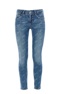 Зауженные синие джинсы с логотипом бренда Bottom Up Ideal Liu Jo