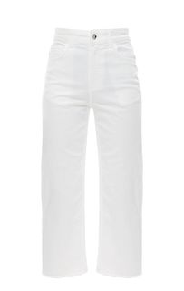 Белые джинсы кюлоты с высокой талией Flare Wine Liu Jo