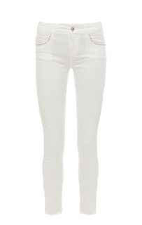 Белые джинсы с отделкой Bottom Up Ideal Liu Jo