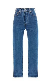 Прямые синие джинсы с высокой талией Ribcage Straight Ankle Levis®