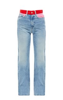 Прямые синие джинсы с высокой посадкой CKJ 030 Calvin Klein Jeans