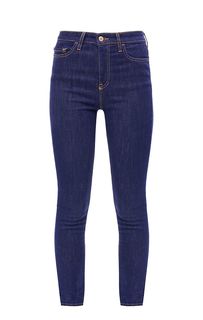 Зауженные синие джинсы с контрастной строчкой United Colors of Benetton