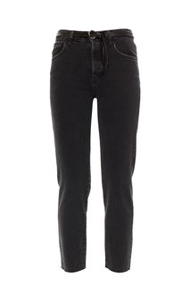 Укороченные черные джинсы с необработанным краем Straight Fit Liu Jo