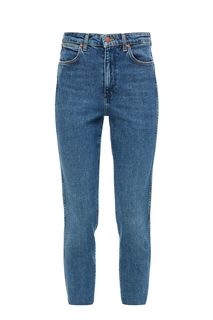 Синие джинсы с легкими заломами Retro Skinny Wrangler