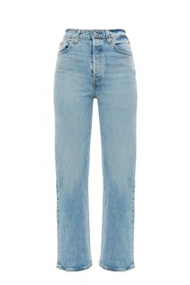 Синие джинсы прямого кроя с высокой талией Ribcage Straight Levis®