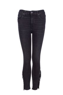 Темно-серые джинсы с бахромой 721 High-Rise Skinny Ankle Levis®