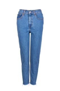 Синие джинсы с необработанным краем Mom Jeans Levis®